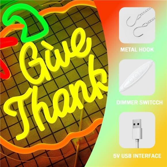 BRAND NEW Thanksgiving Neon Sign Pumpkin Neon Sign - Picture 5 of 8